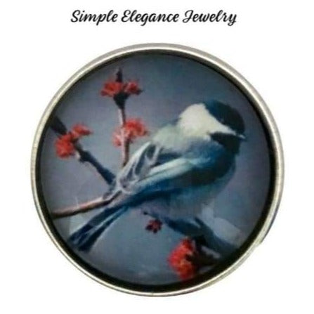 Black Capped Chickadee Bird Snap 20mm for Snap Jewelry - Snap Jewelry