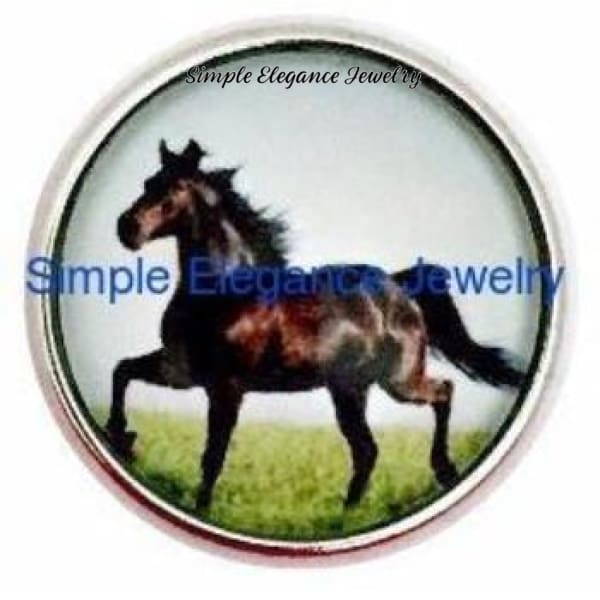 Black Horse Snap 20mm for Snap Jewelry - Snap Jewelry