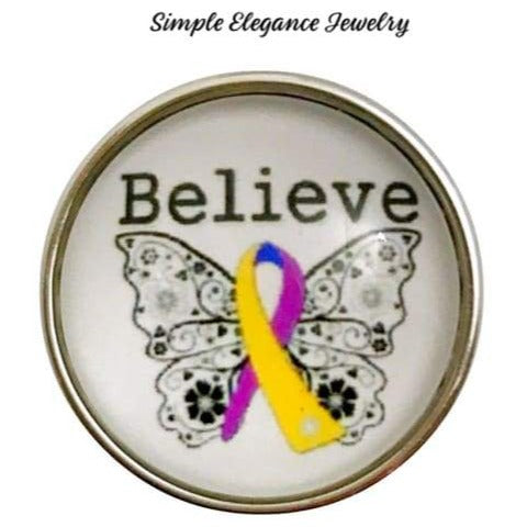 Bladder Cancer Awareness Ribbon 20mm for Snap Jewelry - Snap Jewelry