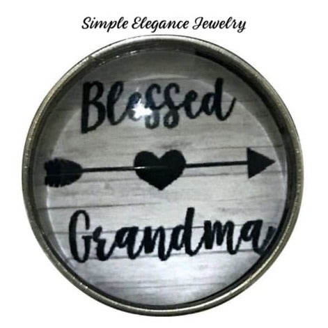 Blessed Grandma Snap Charm 20mm Snap - Snap Jewelry