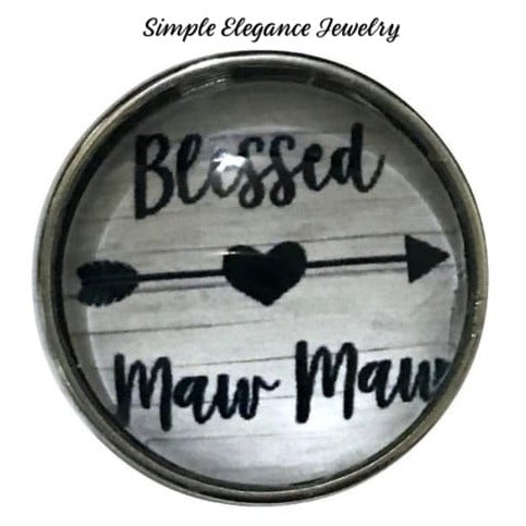 Blessed Maw-Maw Snap Charm 20mm Snap - Snap Jewelry
