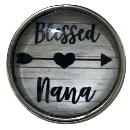 Blessed Nana Snap Charm 20mm Snap - Snap Jewelry