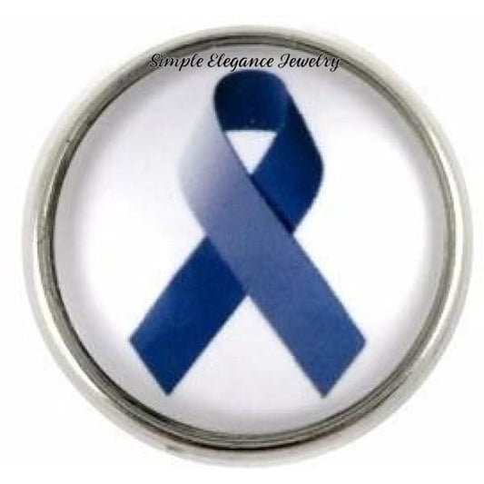 Blue Cancer Ribbon Snap 20mm for Snap Jewelry - Snap Jewelry