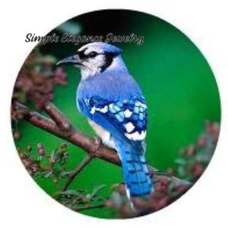 Blue Jay Bird Snap 20mm and 12mm Minis for Snap Jewelry - 20mm - Snap Jewelry