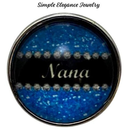 Blue Nana Snap Charm 20mm - Snap Jewelry