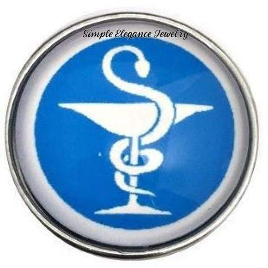 Blue Pharmacist Snap Charm 20mm for Snap Jewelry (3097) - Snap Jewelry
