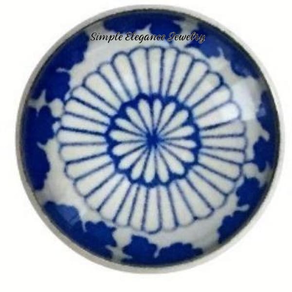Blue Pin Wheel Snap Charm 18mm for Snap Jewelry - Snap Jewelry