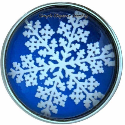 Blue Snowflake Collection Snap Charm 20mm (Choice of 12) - 110 - Snap Jewelry