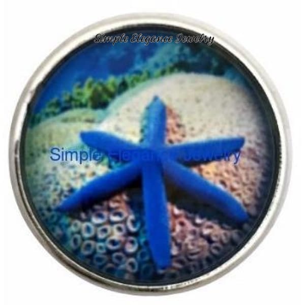 Blue Starfish Snap 20mm For Snap Jewelry - Snap Jewelry