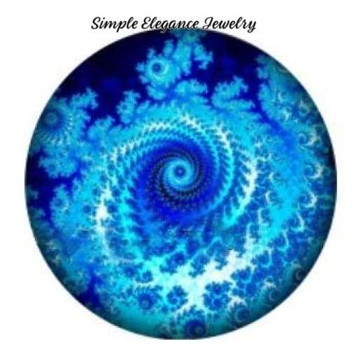 Blue Swirl Snap 20mm for Snap Charm Jewelry - Snap Jewelry