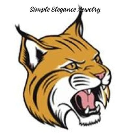 Bobcat Mascot Snap Charm 20mm - Snap Jewelry