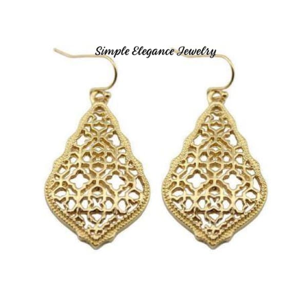 Bohemian Filigree Earrings - Gold - Earrings