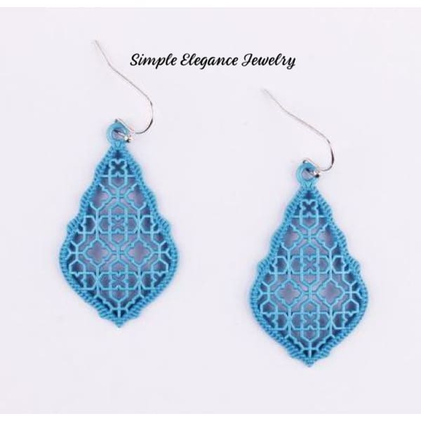 Bohemian Filigree Earrings - Light Blue - Earrings