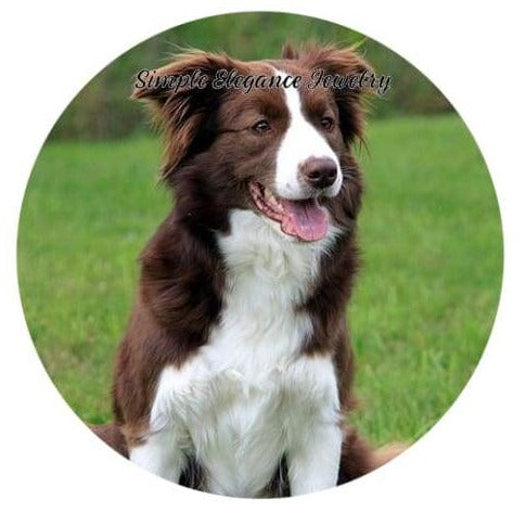 Border Collie Dog Snap Charm 20mm - Snap Jewelry