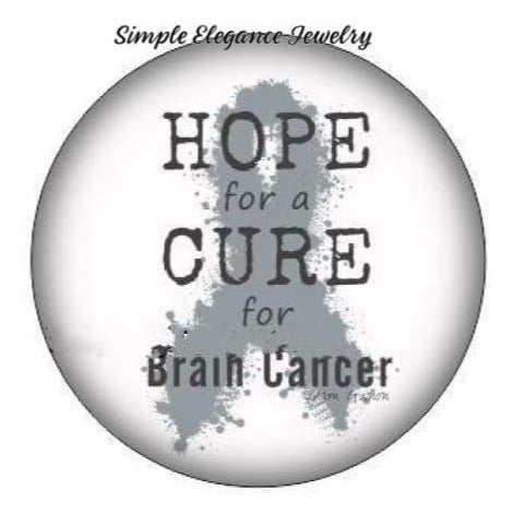 Brain Cancer Ribbon Snap 18mm for Snap Charm Jewelry - Snap Jewelry