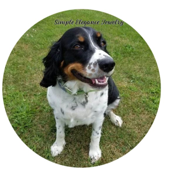 Brittney Spaniel Tri-Colored Dog Charm 20mm - Snap Jewelry