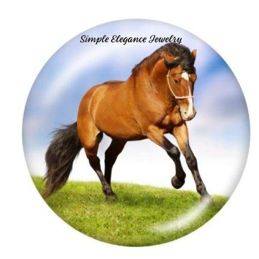 Brown Quarter Horse Snap Charm - Snap Jewelry