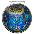 Bubble Owl Snap Charm 20mm - Snap Jewelry