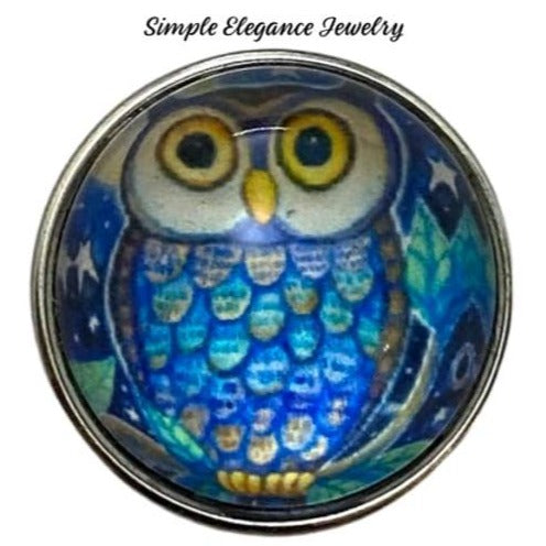 Bubble Owl Snap Charm 20mm - Snap Jewelry