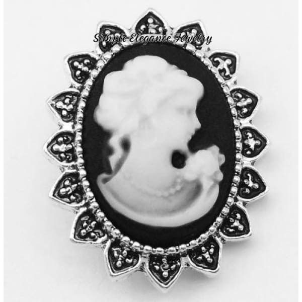 Cameo Snap 20mm for Snap Jewelry - Black - Snap Jewelry