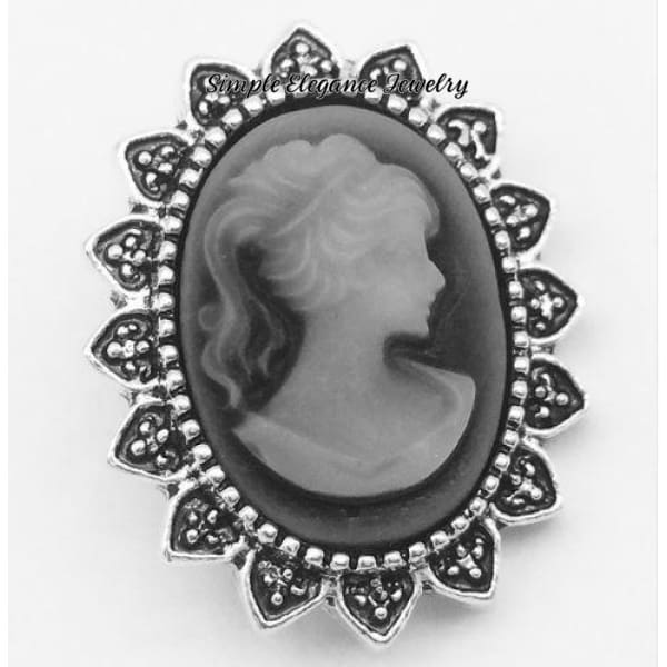 Cameo Snap 20mm for Snap Jewelry - Gray - Snap Jewelry