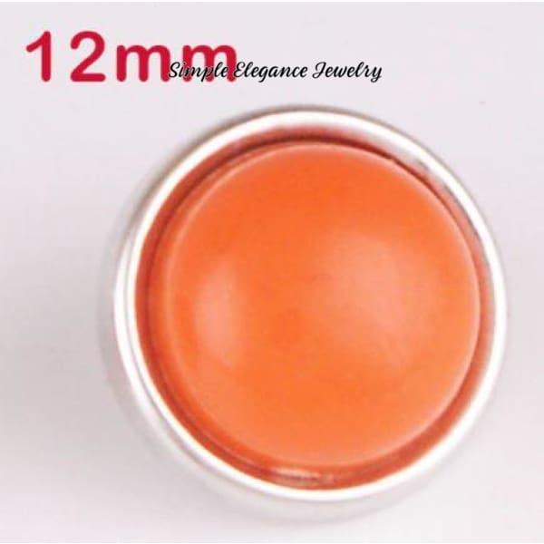 Candy Drop Snap Charm 12mm (Assorted Colors Available) - Orange - Snap Jewelry
