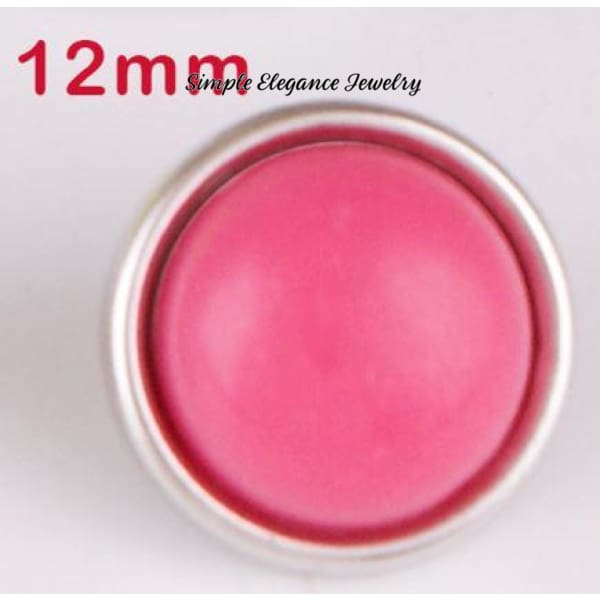 Candy Drop Snap Charm 12mm (Assorted Colors Available) - Pink - Snap Jewelry