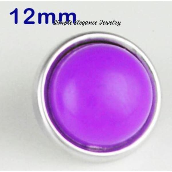 Candy Drop Snap Charm 12mm (Assorted Colors Available) - Purple - Snap Jewelry