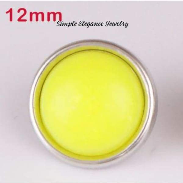 Candy Drop Snap Charm 12mm (Assorted Colors Available) - Yellow - Snap Jewelry