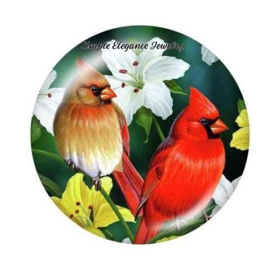Cardinal Bird Pairs Snap Charm - Snap Jewelry