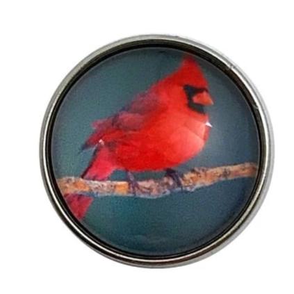 Cardinal Bird Snap 20mm for Snap Jewelry - Snap Jewelry