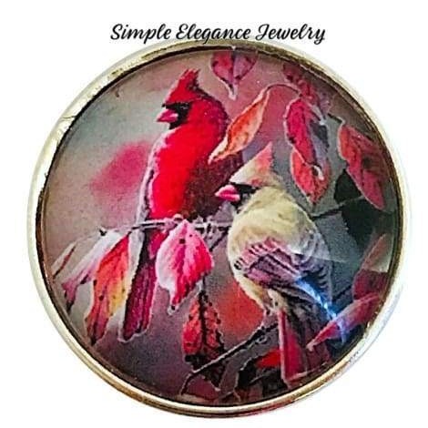 Cardinal Couple Snap Charm 20mm for Snap Jewelry - Snap Jewelry