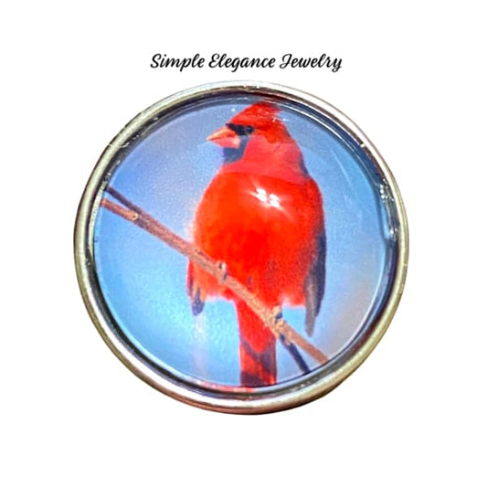 Cardinal Red Bird Snap - Snap Jewelry