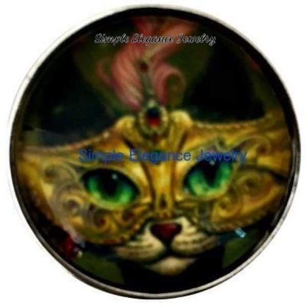 Cat Mascarade Snap 20mm for Snap Charm Jewelry - Snap Jewelry