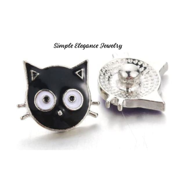Cat Snap-12mm MINI SNAP - Black - Snap Jewelry