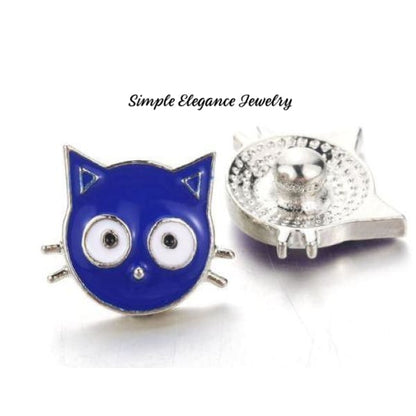 Cat Snap-12mm MINI SNAP - Blue - Snap Jewelry
