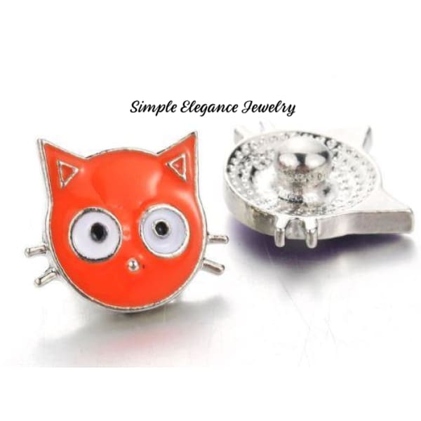 Cat Snap-12mm MINI SNAP - Orange - Snap Jewelry