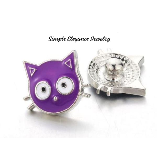 Cat Snap-12mm MINI SNAP - Purple - Snap Jewelry