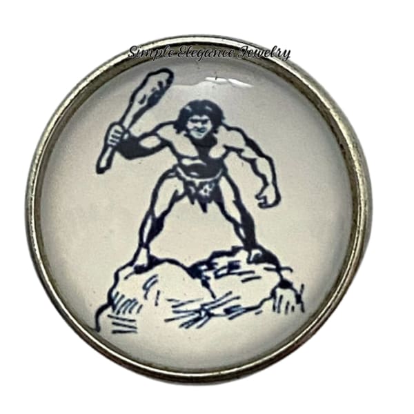Caveman Snap 20mm Snap - White - Snap Jewelry
