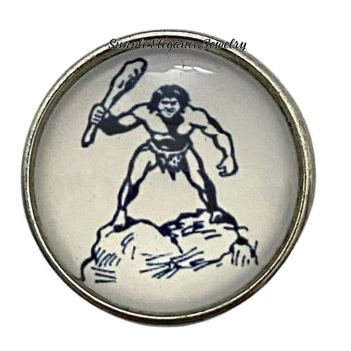 Caveman Snap 20mm Snap - White - Snap Jewelry