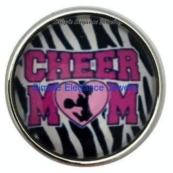 Cheer Mom Snap Charm 20mm - Snap Jewelry