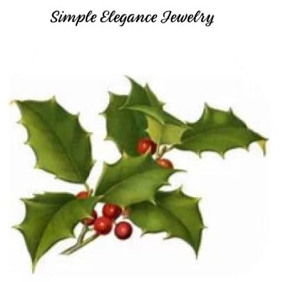 Christmas Holly Holiday Snap 20mm - Snap Jewelry