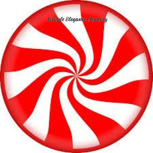 Christmas Peppermint Candy Snap 20mm for Snap Jewelry - Snap Jewelry
