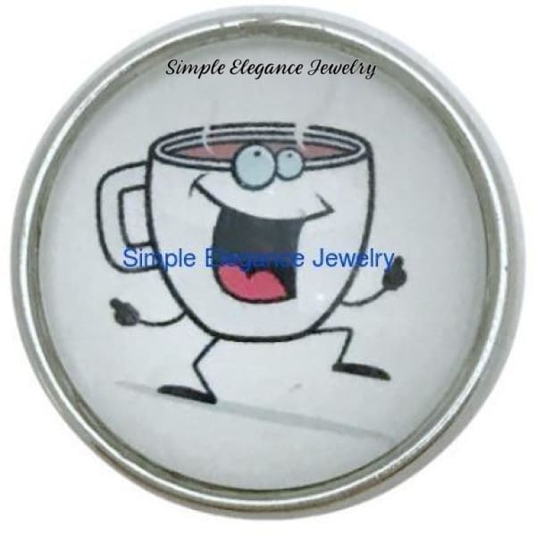 Coffee Cup Snap 20mm for Snap Charm Jewelry - Snap Jewelry
