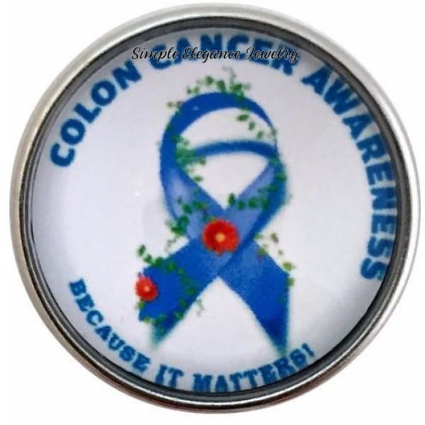 Colon Cancer Ribbon Snap Charm 20mm for Snap Jewelry - Snap Jewelry