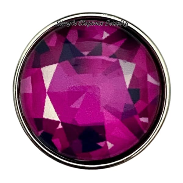 Colorful Abstract Jewel Snap Charm 20mm - Purple - Snap Jewelry