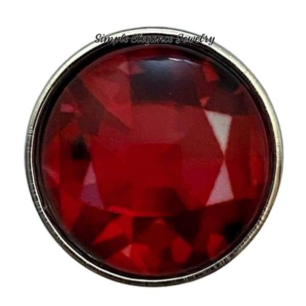 Colorful Abstract Jewel Snap Charm 20mm - Red - Snap Jewelry