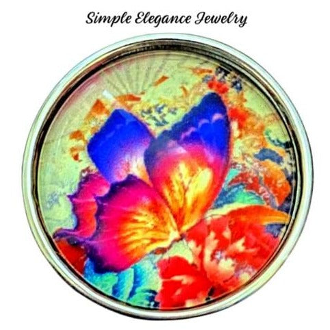 Colorful Butterfly Snap Charm - Snap Jewelry