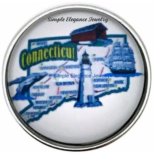 Connecticut State Snap 20mm for Snap Charm Jewelry - Snap Jewelry