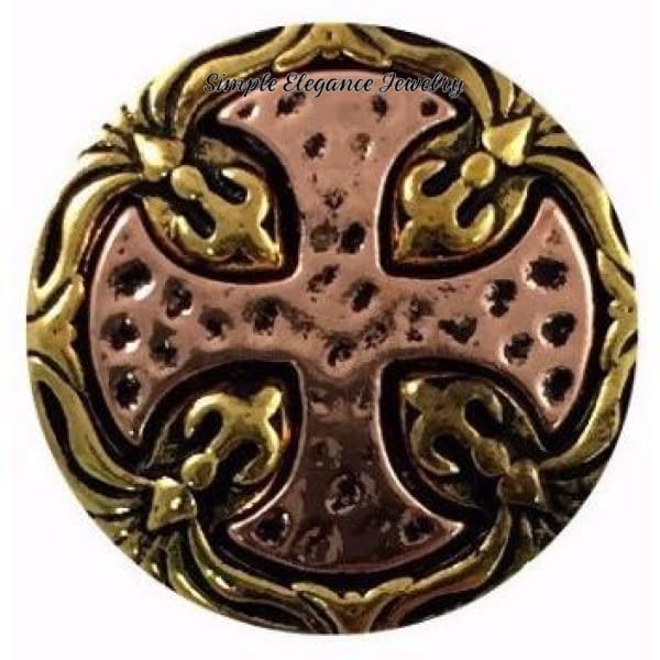Copper-Brass Metal Celtic Cross Snap Charm 20mm for Snap Charm Jewelry - Snap Jewelry